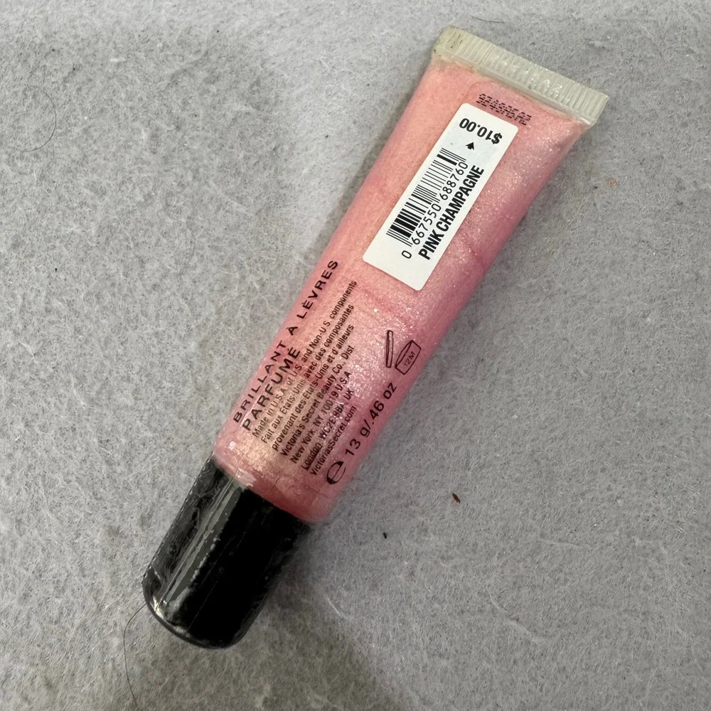 Victoria's Secret Lip Gloss Pink Champagne Shimmer Flavored 13g .46oz New